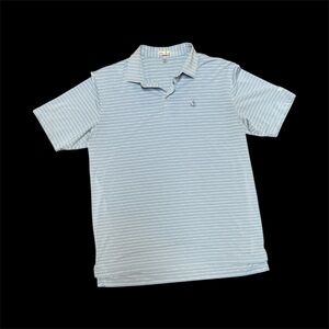 Peter Millar Sky Blue Striped Polo Shirt